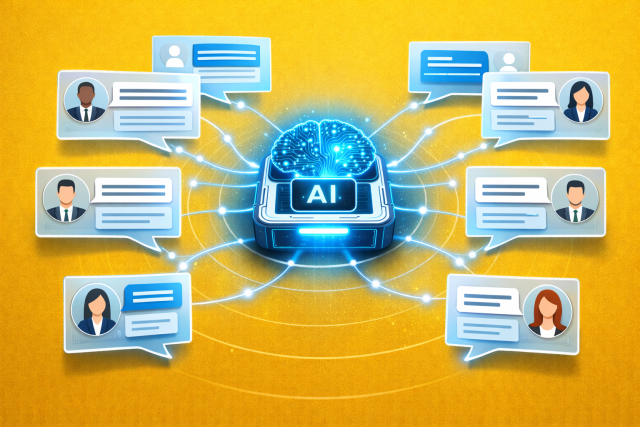 AI streamlines communication throughout the hiring process.